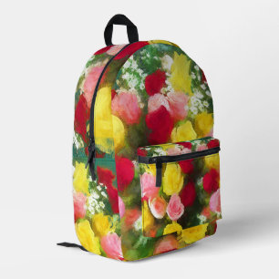 Rose Bouquet Painting - Cute Original Flower Art Printed Backpack