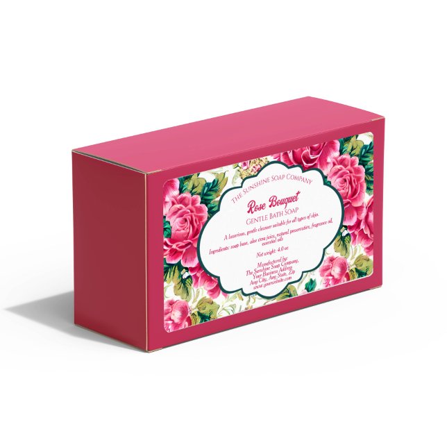 Rose Bouquet Soap Packaging Label (Creator Uploaded)