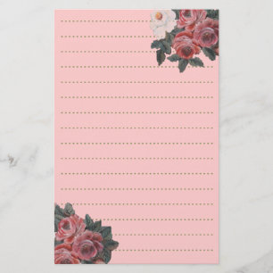 Rose bouquet stationery