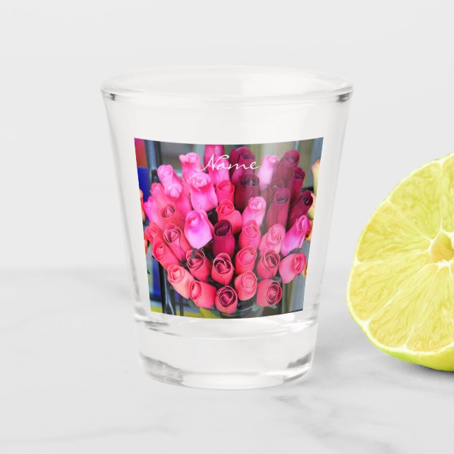 Rose bouquet Thunder_Cove Shot Glass (Front)