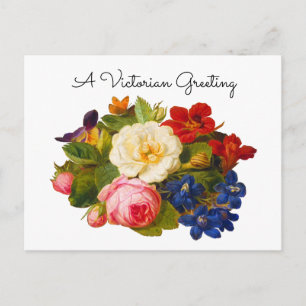 Rose Bouquet Victorian Greeting Floral Art Postcard
