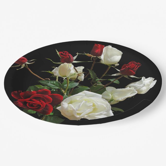 Rose Boutique Paper Plates (Angled)