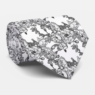 Rose Branch Grey Scale Tie