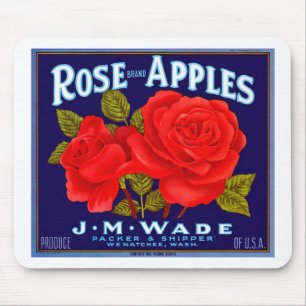 Rose Brand Apples Mouse Mat