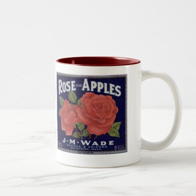 Rose Brand Apples Two-Tone Coffee Mug (Right)