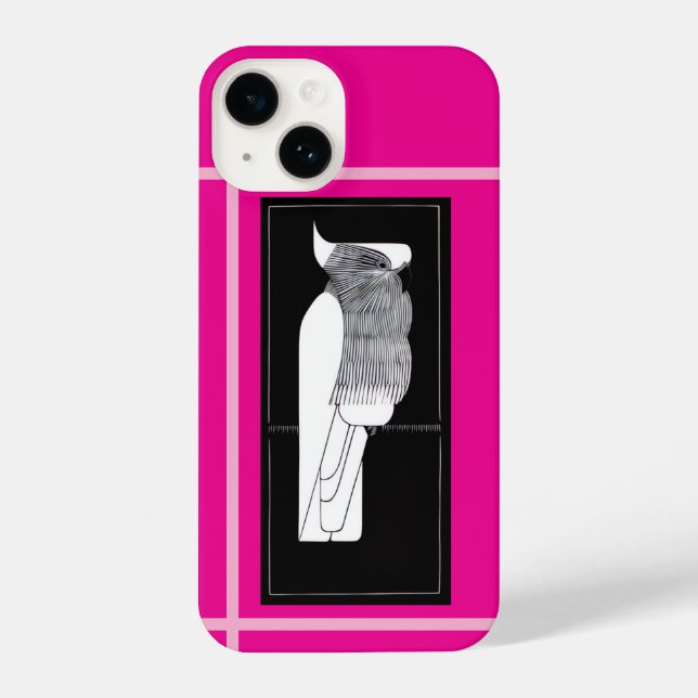 Rose-Breasted Cockatoo Illustration Phone Case  (Back)