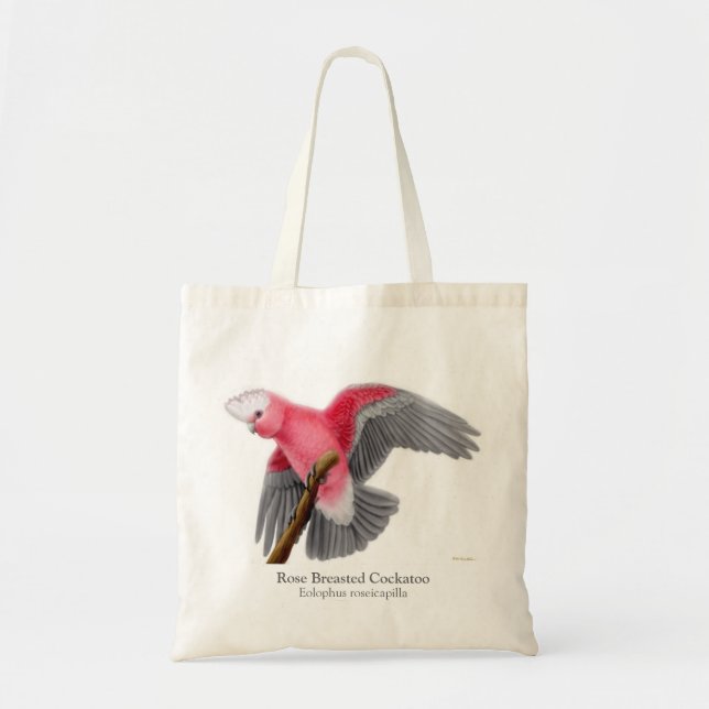Rose Breasted Cockatoo Tote Bag (Front)