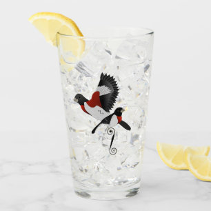 Rose Breasted Grosbeak Cardinal Bird Glass