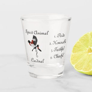 Rose Breasted Grosbeak Cardinal Bird Spirit Shot Glass
