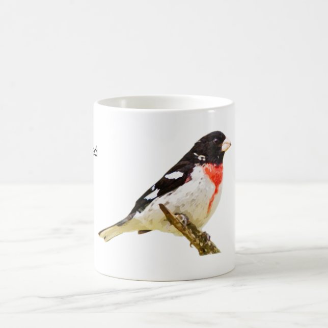Rose-breasted Grosbeak Coffee Mug (Center)