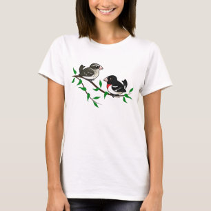 Rose-breasted Grosbeak Couple T-Shirt