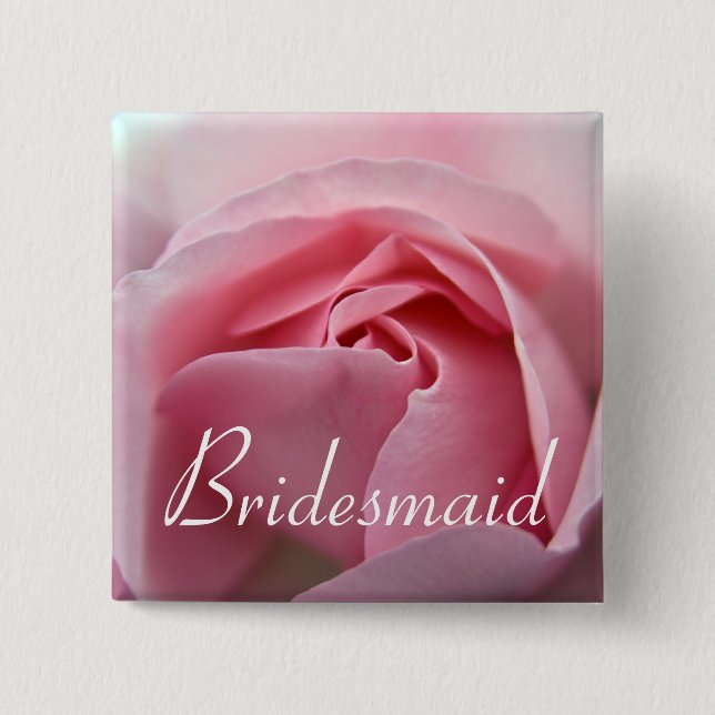 Rose :: Bridesmaid Wedding Button (Front)
