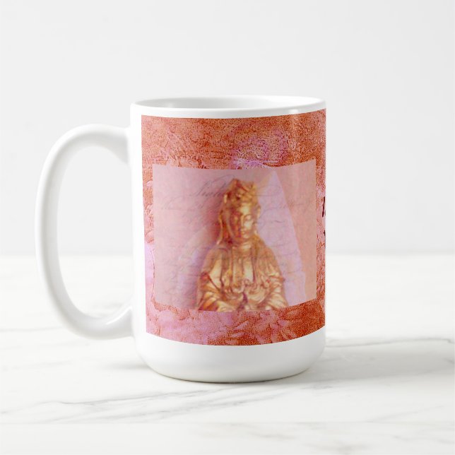 Rose-Bronze Kwan Yin Coffee Mug (Left)