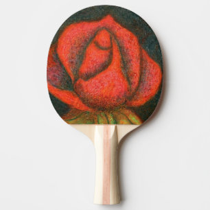 "Rose Bud #1" Ping Pong Paddle