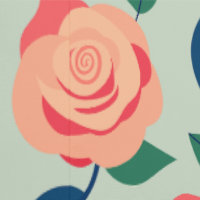 Rose Bud Floral Print Peach Shades Flower Pattern