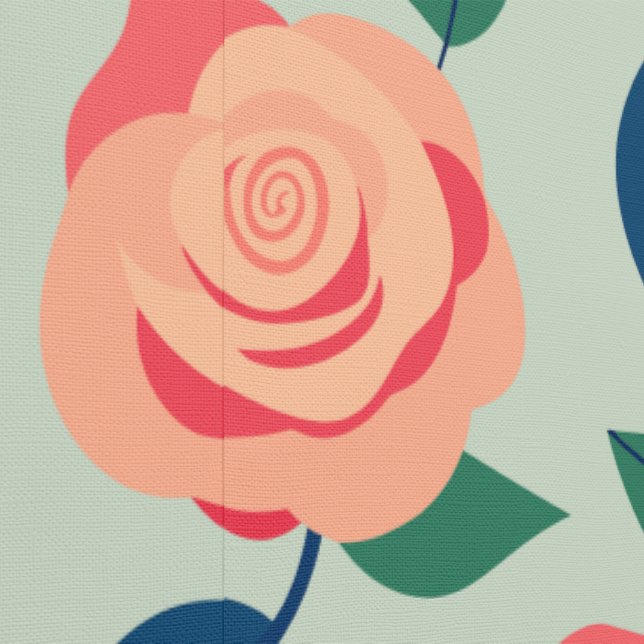 Rose Bud Floral Print Peach Shades Flower Pattern Wallpaper (Seam)