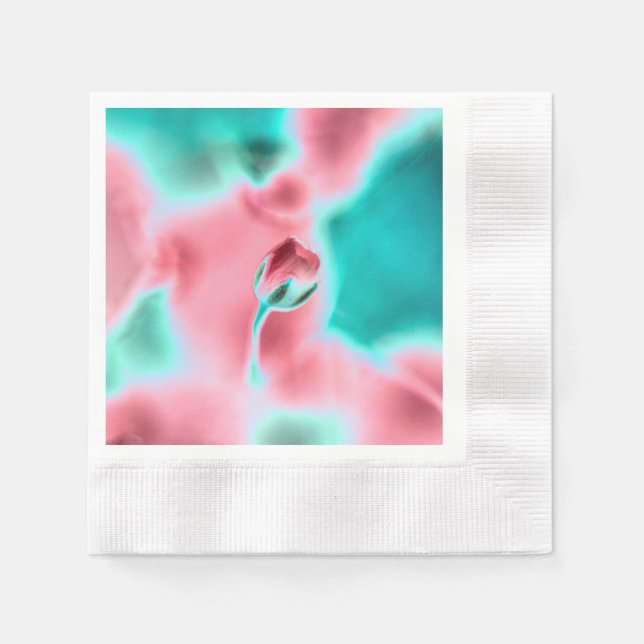 Rose Bud Paper Napkin (Front)