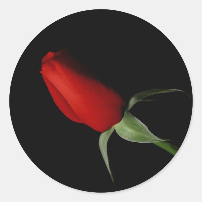 Rose Bud Stickers - Wedding Envelope Seal (Front)