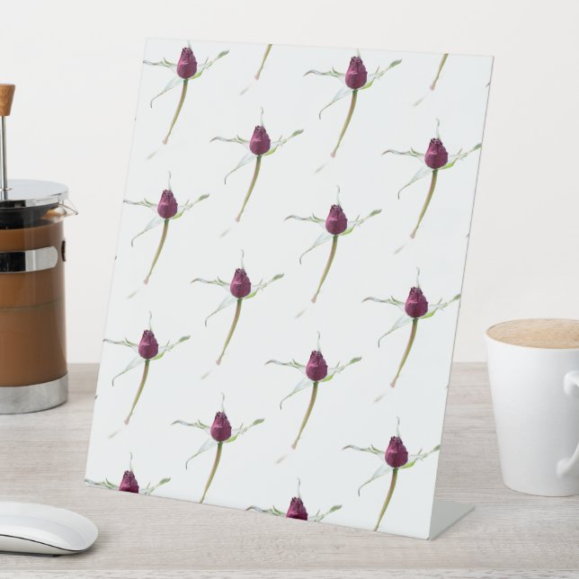 Rose Buds,  Pedestal Sign (In SItu)