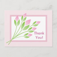 Rose Buds Thank You Postcard