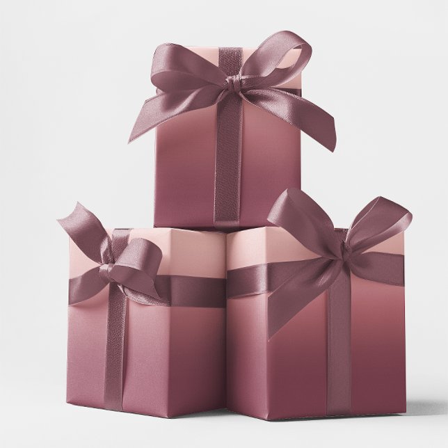 Rose Burgundy and Blush Pink Ombre Wrapping Paper (Rose Burgundy and Blush Pink Ombre Wrapping Paper)