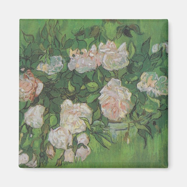 Rose Bush by Vincent Van Gogh  Magnet (Front)