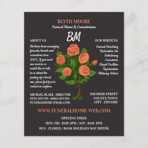 Rose Bush, Funeral Home, Directors Flyer