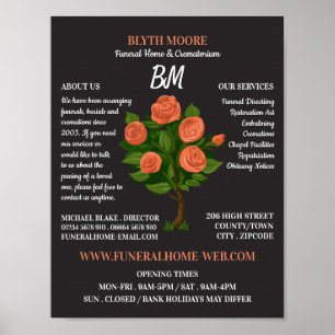 Rose Bush, Funeral Home, Directors Poster
