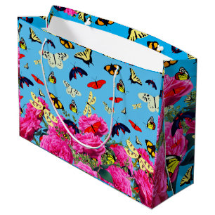 Rose Butterfly Large Gift Bag