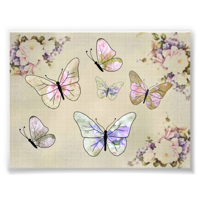 rose butterfly photo print (Front)