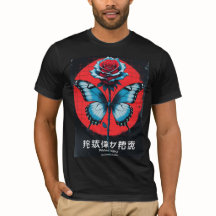ROSE BUTTERFLY T shirt