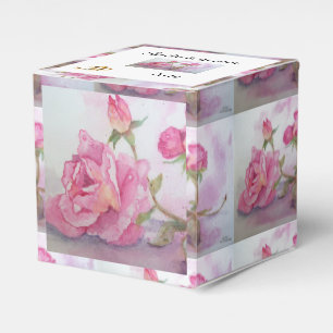 Rose Button Favour Box