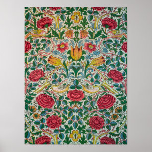 Rose by William Morris Poster