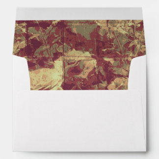 Rose camouflage pattern on tiled wall background envelope