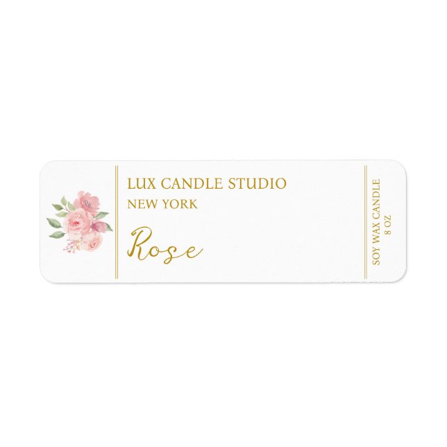Rose Candle Label (Front)