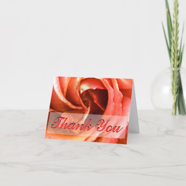 Rose Canterbury Thank You The MUSEUM Zazzle Gifts Card (Front)