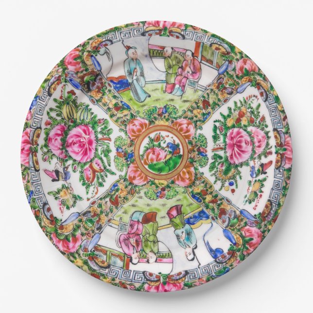 Rose Canton  Paper Plate (Front)
