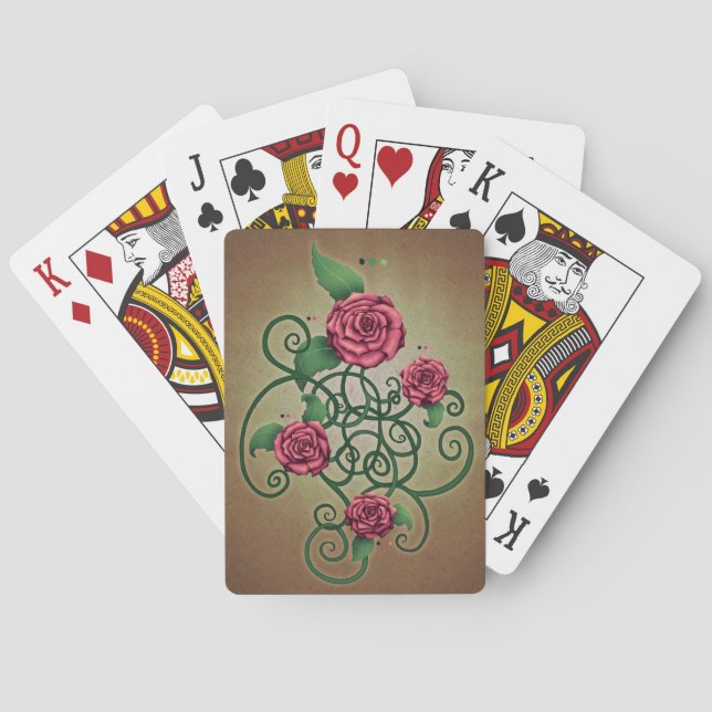 Rose Cartouche Playing Cards (Back)