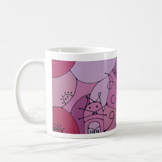 Rose cat coffee mug