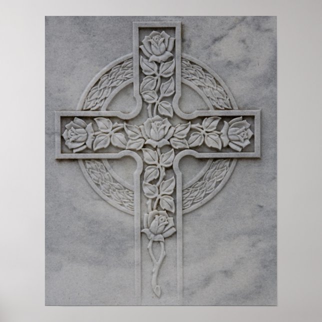 Rose Celtic Cross 16x20 Poster (Front)