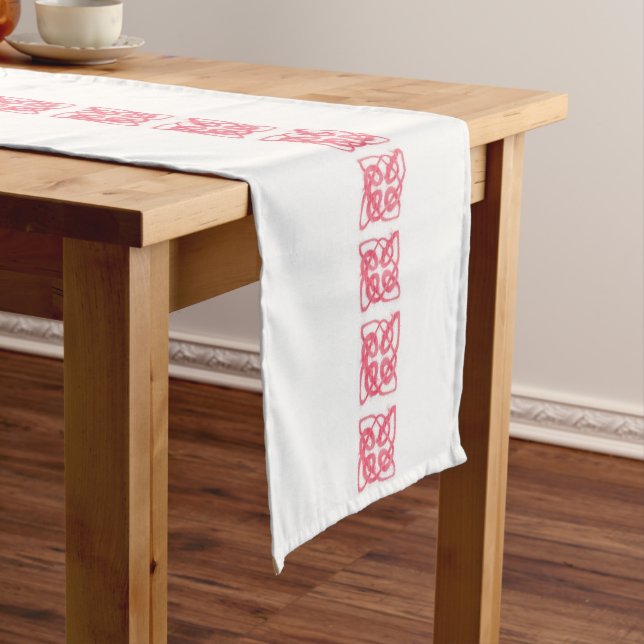 ROSE CELTIC KNOT 14x72 Table Runner (In Situ)
