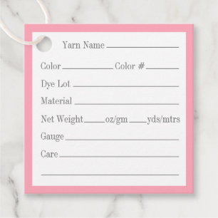 ROSE CELTIC KNOT 2" Square Yarn Tags