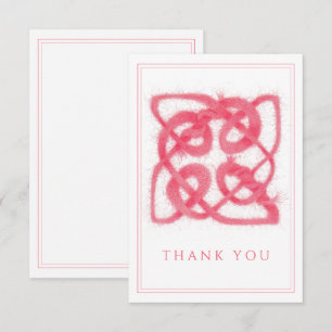ROSE CELTIC KNOT 3.5x5 Thank You Flat Card