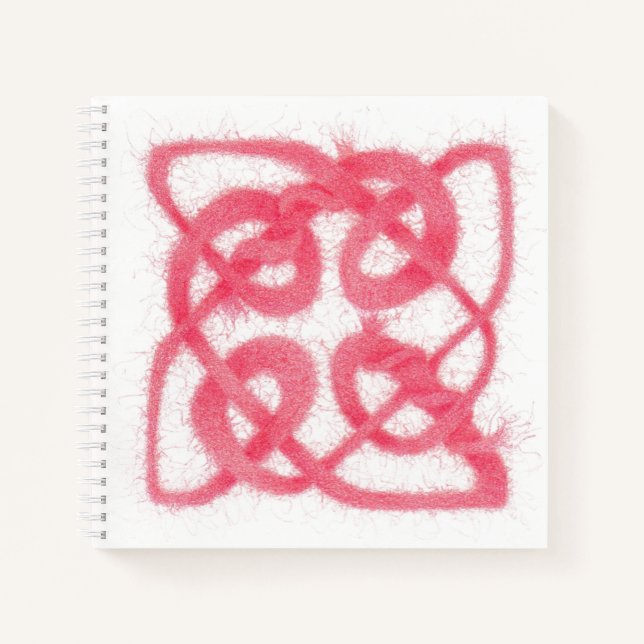 ROSE CELTIC KNOT 8.5x8.5 Spiral Notebook (Front)