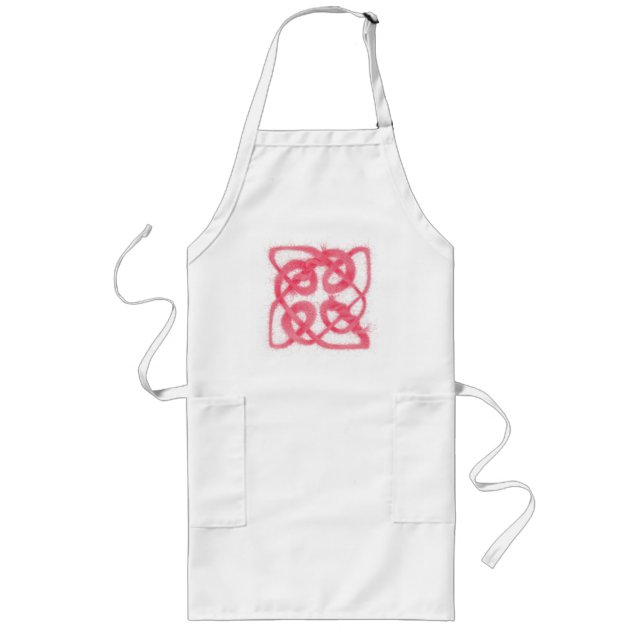 ROSE CELTIC KNOT Long Apron (Front)