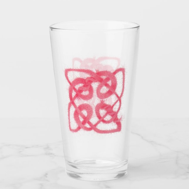 ROSE CELTIC KNOT Pint Drinking Glass (Front)