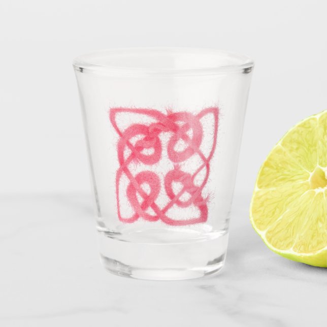 ROSE CELTIC KNOT Shot Glass (Front)