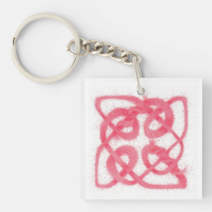 ROSE CELTIC KNOT Square Acrylic Keychain