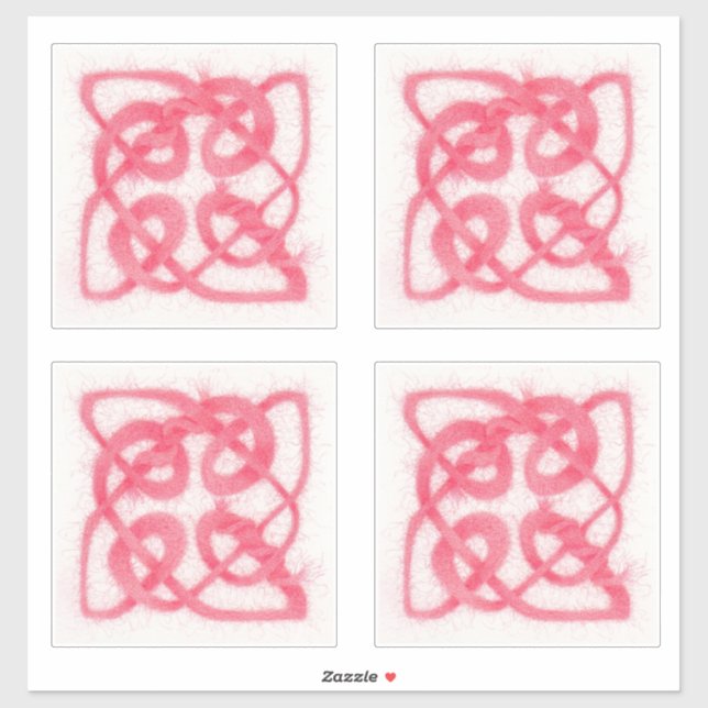 ROSE CELTIC KNOT Vinyl Stickers (Sheet)