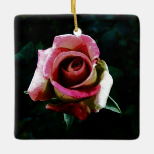 rose   ceramic ornament